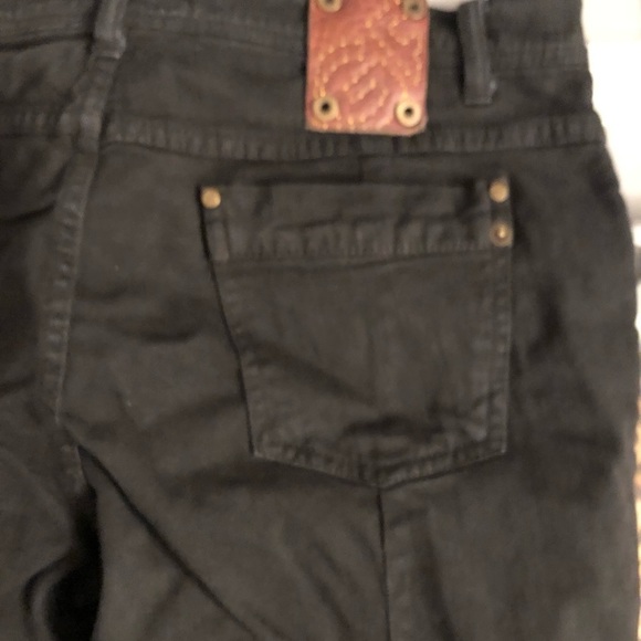 Gianfranco Ferre size 12 black jeans made in ITALY 34-46 stretch straight leg - Picture 7 of 13